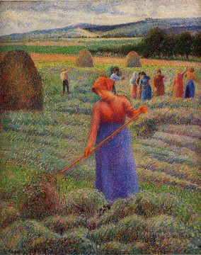  eragny Painting - haymakers at eragny 1889 Camille Pissarro